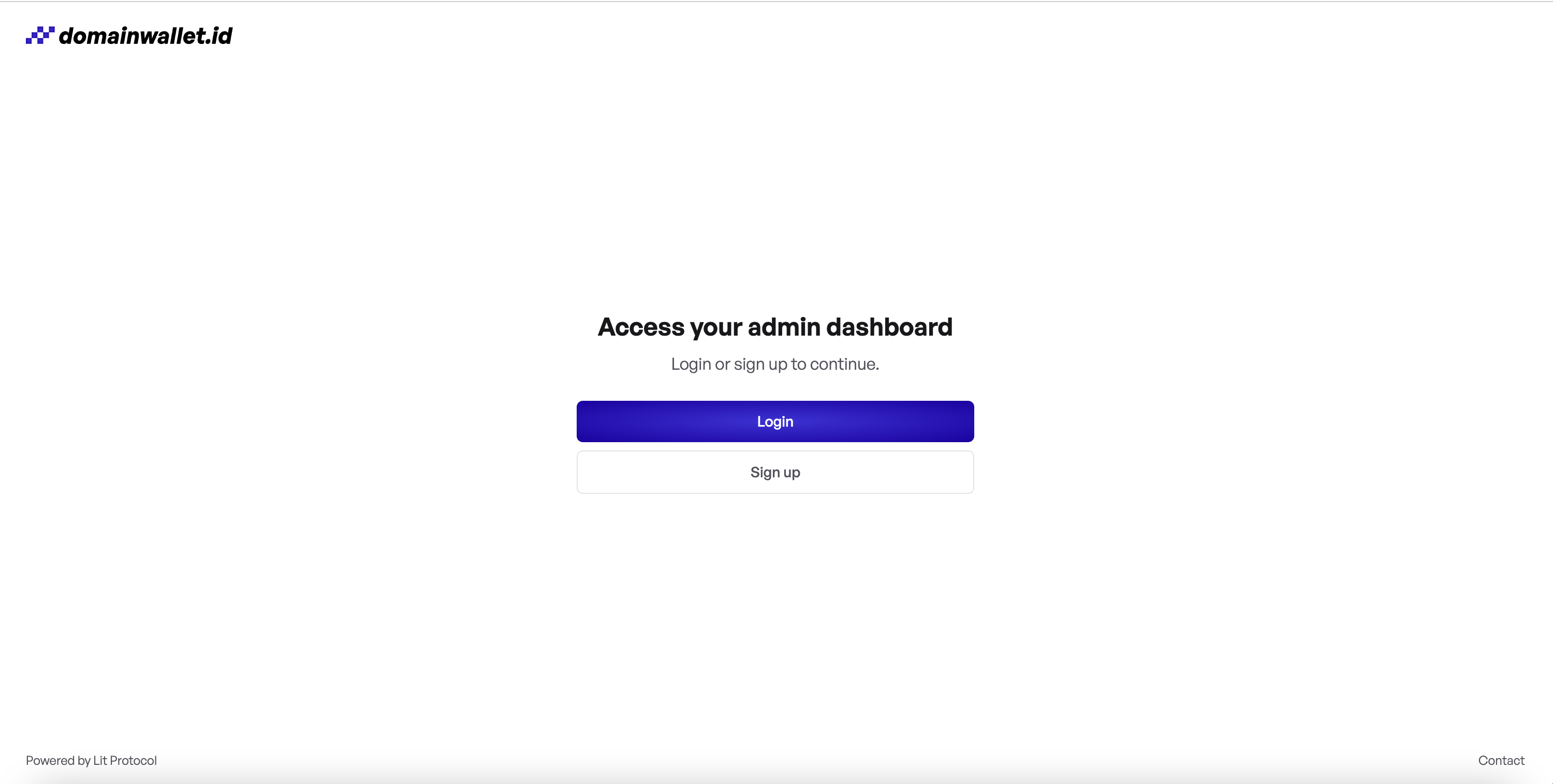 Admin login